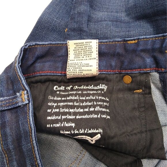 Cult Of Individuality Karma Straight Leg Jeans 32x33 Size 29 Style# 725-142K EUC - Picture 5 of 10